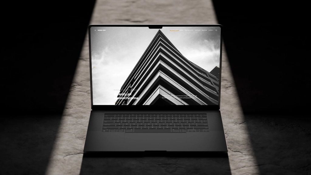 Dark MacBook Pro Mockup – Free PSD Download
